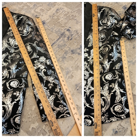 INC Black Velvet Silver Jacquard Blazer & Slim Pants. Men's size XXL & 38 pants. - Picture 15 of 17